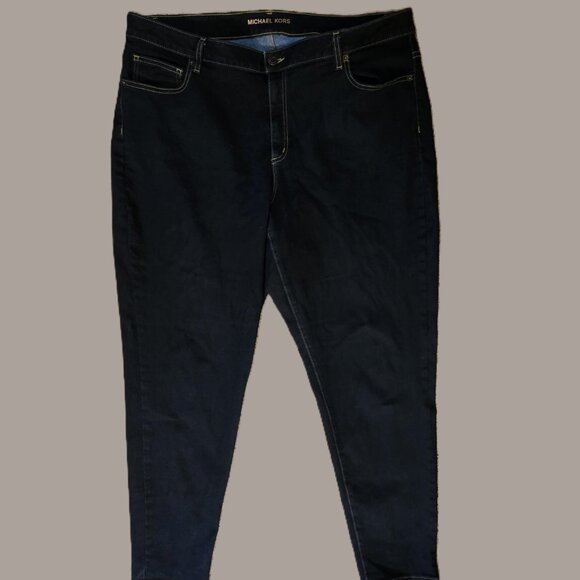 MICHAEL KORS Women's size 20W Plus Jeans IZZY SKINNY Stretch dark wash EUC - Picture 3 of 6